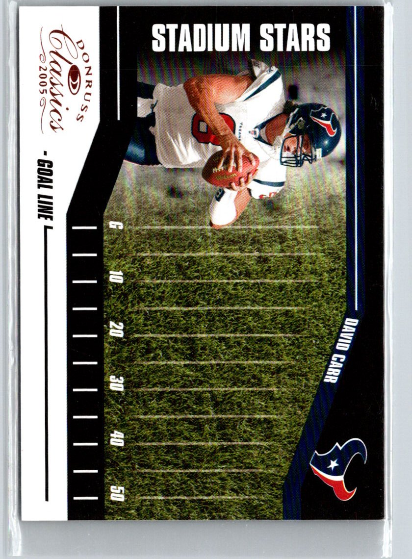 2005 Donruss Classics #SS-14 David Carr Stadium Stars Goal Line Bronze #/750 N26
