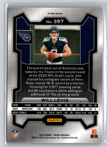 2023 Panini Prizm #397 Will Levis Red White and Blue N26