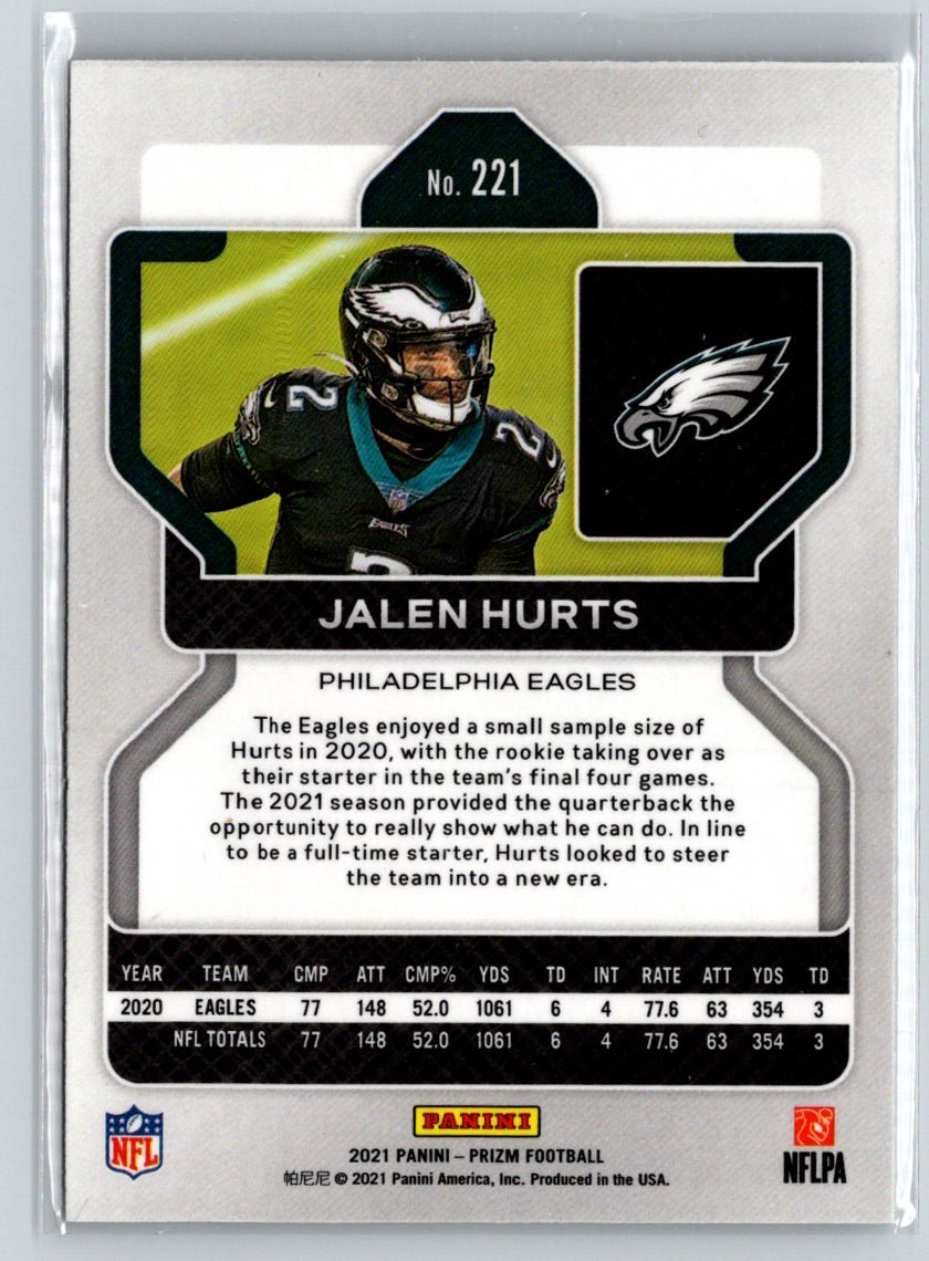 2021 Panini Prizm #221 Jalen Hurts N27