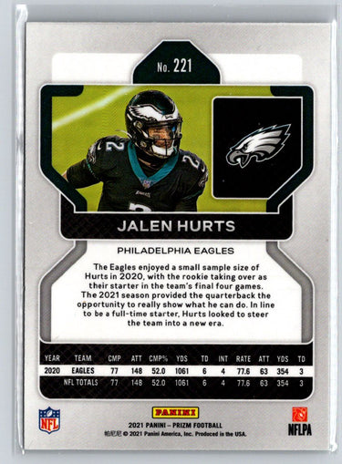 2021 Panini Prizm #221 Jalen Hurts N27