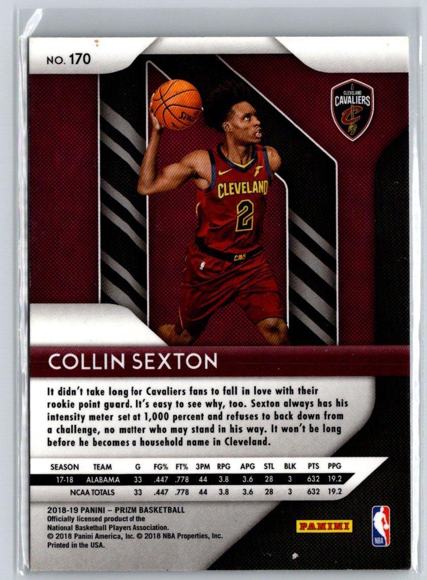 2018-19 Panini Prizm #170 Collin Sexton N27