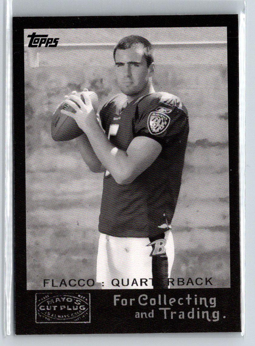 2008 Topps #2 Joe Flacco Mayo's Cut Plug Retro Rookies Black & White N27