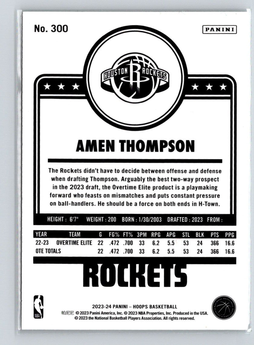 2023-24 Hoops #300 Amen Thompson N27