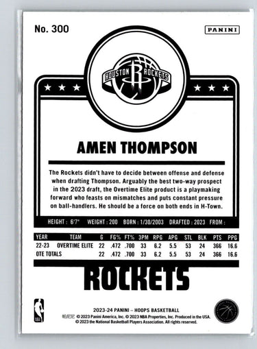 2023-24 Hoops #300 Amen Thompson N27