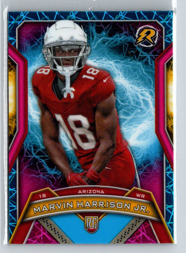 2024 Topps Resurgence - #102 Marvin Harrison Jr. Blue and Orange Static N27