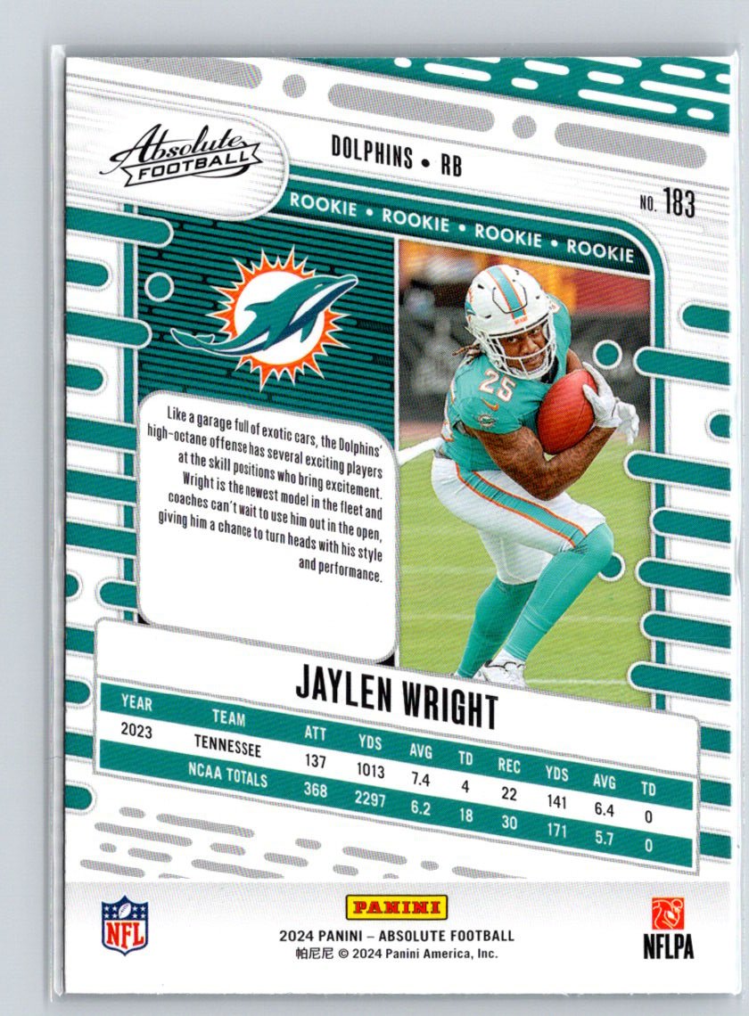 2024 Panini Absolute #183 Jaylen Wright Retail N27
