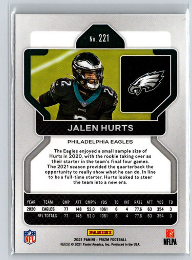 2021 Panini Prizm #221 Jalen Hurts N28