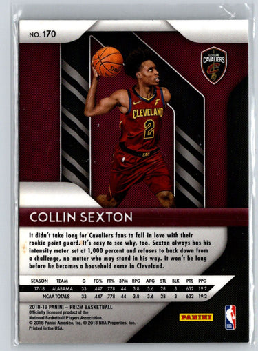 2018-19 Panini Prizm #170 Collin Sexton N28