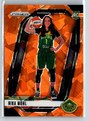 2024 Panini Prizm WNBA #146 Nika Muhl Ice Orange Prizms N28
