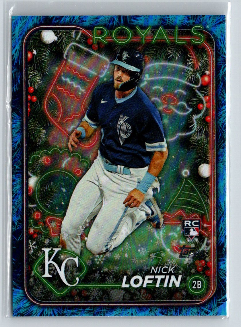 2024 Topps Holiday #H30 Nick Loftin Holiday Tree Blue Metallic N29
