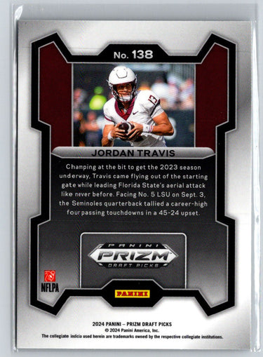 2024 Panini Prizm Draft Picks #138 Jordan Travis N29