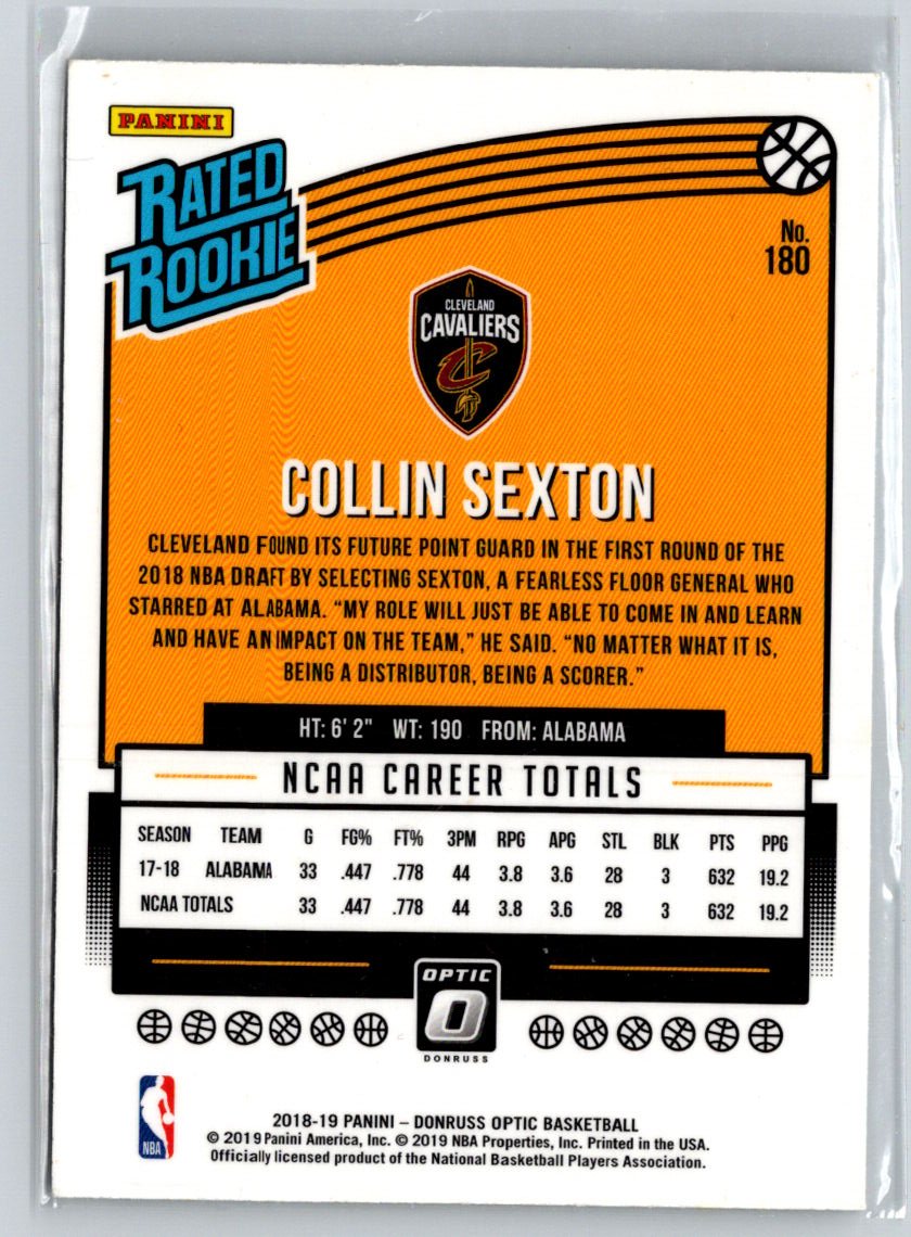 2018-19 Donruss Optic #180 Collin Sexton N30