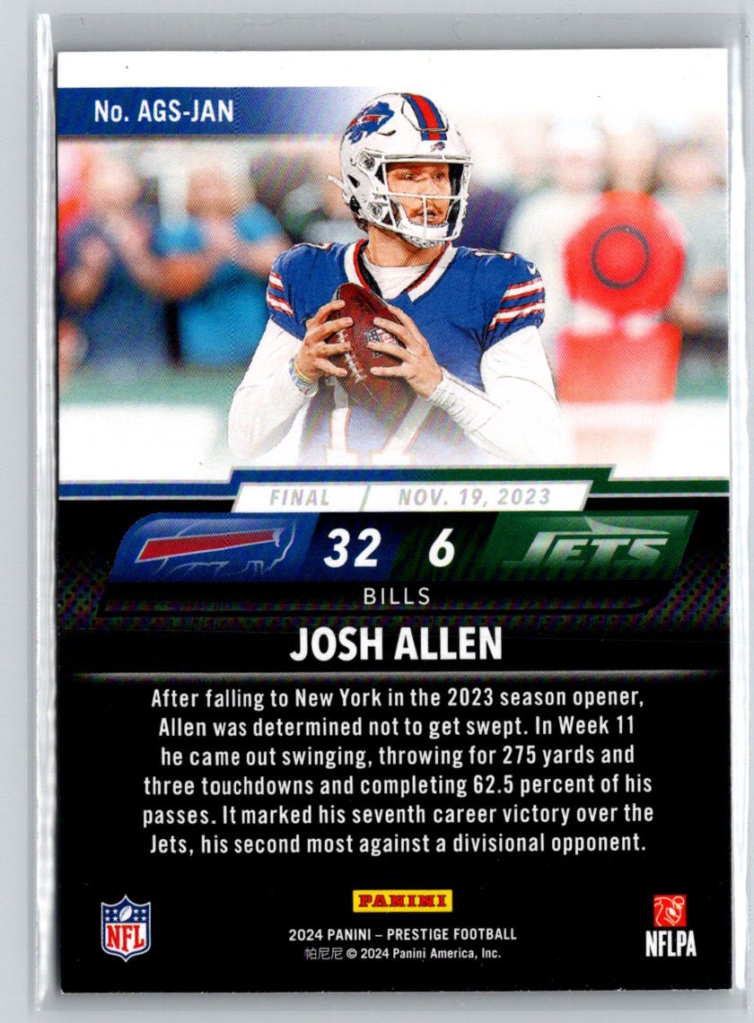 2024 Panini Prestige - Any Given Sunday #AGS-JAN Josh Allen N31