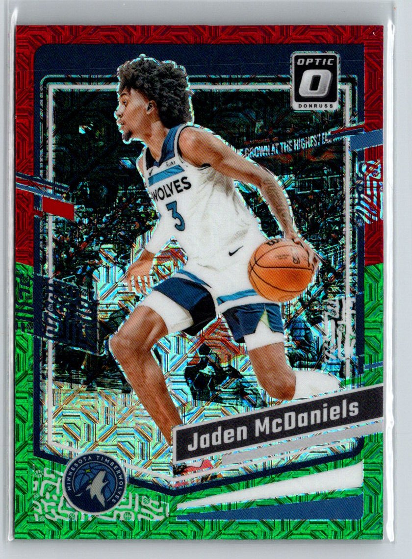2023-24 Donruss Optic - Choice Red and Green #118 Jaden McDaniels N31
