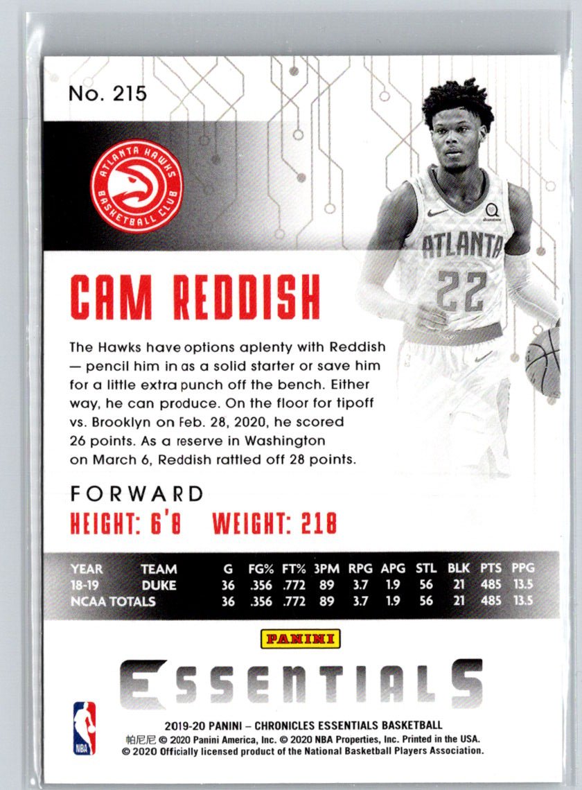 2019-20 Panini Chronicles #215 Cam Reddish N31
