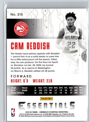 2019-20 Panini Chronicles #215 Cam Reddish N31