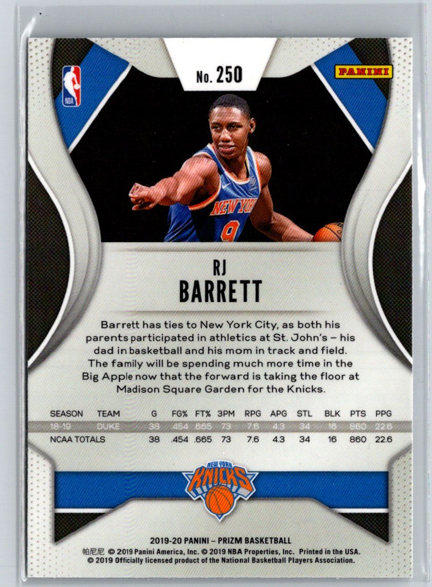 2019-20 Panini Prizm #250 RJ Barrett N31