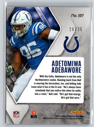 2023 Panini Phoenix #197 Adetomiwa Adebawore Blue #/35 N32