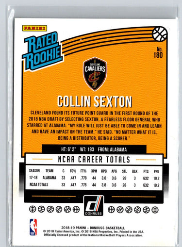 2018-19 Donruss #180 Collin Sexton N32