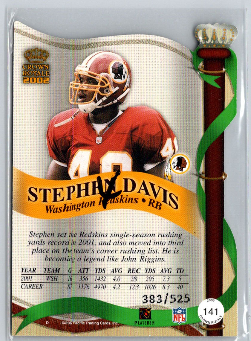 2002 Pacific Crown Royale #141 Stephen Davis Red #/525 N32