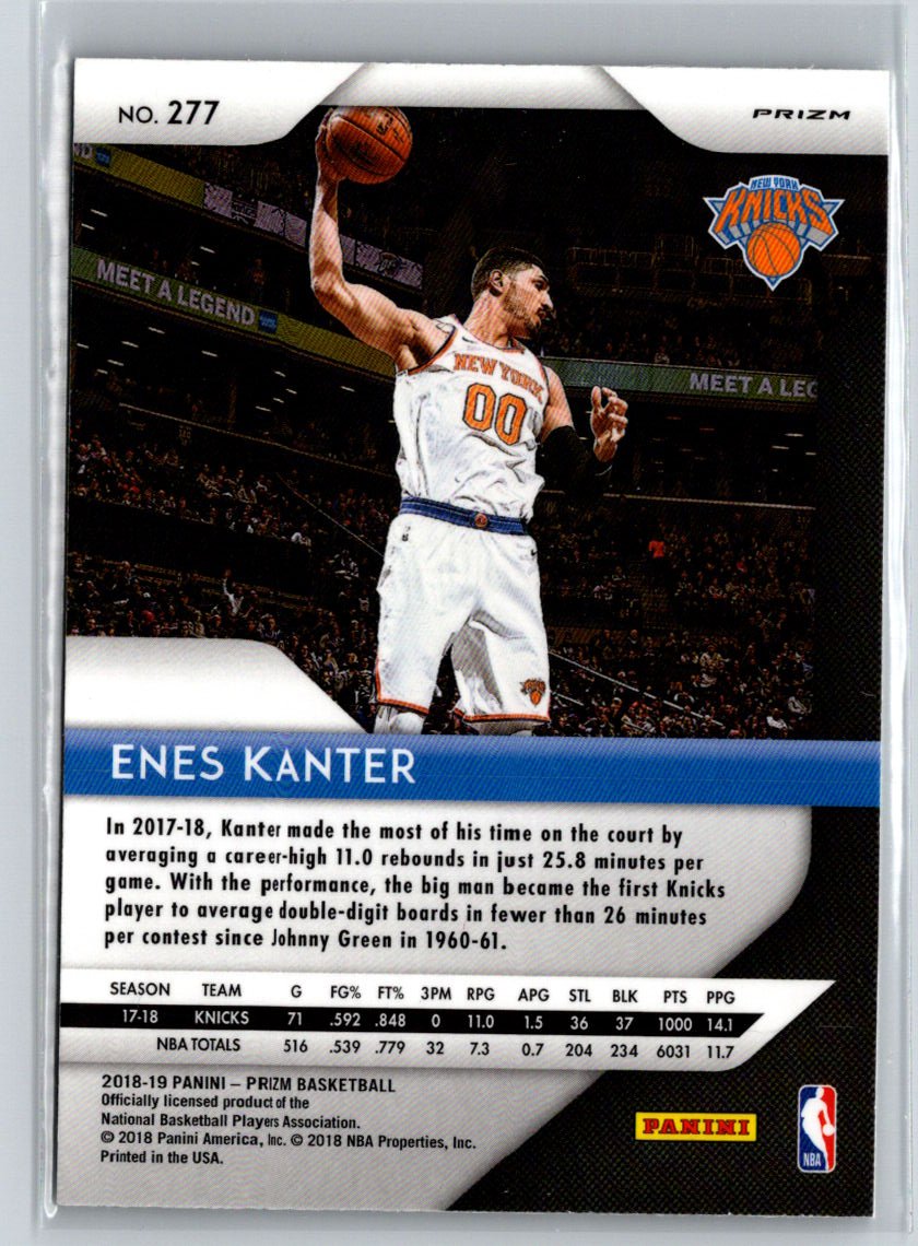 2018-19 Panini Prizm #277 Enes Kanter Prizms Silver N32