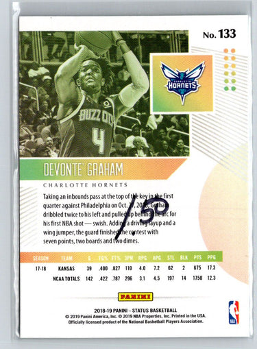 2018-19 Panini Status #133 Devonte' Graham N33
