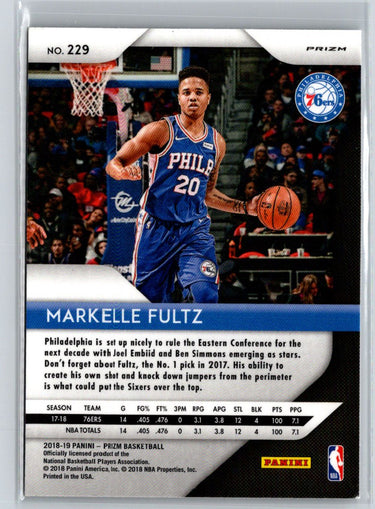 2018-19 Panini Prizm #229 Markelle Fultz Prizms Silver N33