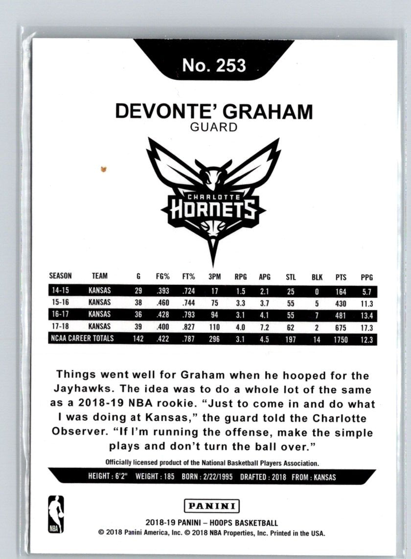 2018-19 Hoops #253 Devonte' Graham N34