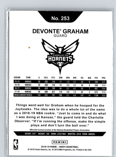 2018-19 Hoops #253 Devonte' Graham N34