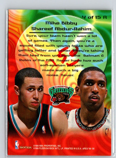 1999-00 SkyBox Apex #4A Mike Bibby / Shareef Abdur-Rahim Allies N35