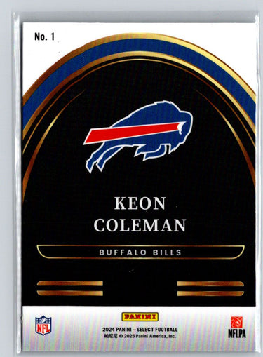 2024 Panini Select #1 Keon Coleman Select Future N35