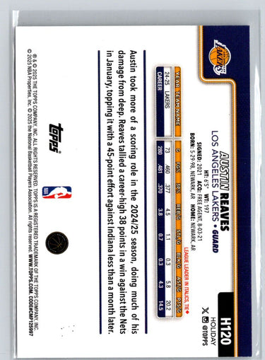 2025-26 Topps Holiday #H120 Austin Reaves N35
