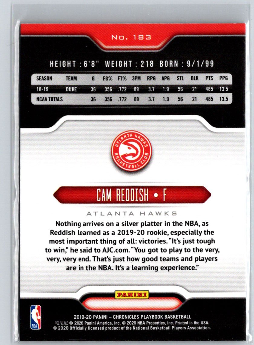 2019-20 Panini Chronicles #183 Cam Reddish N35