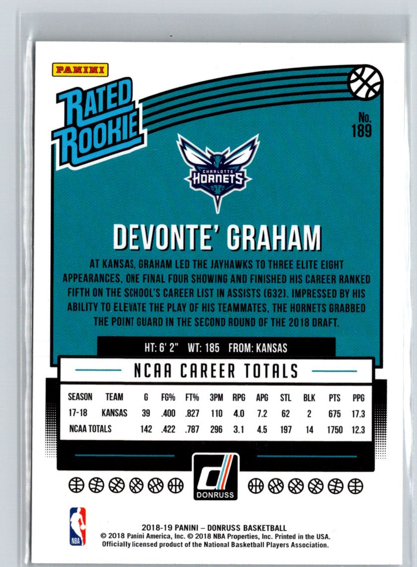 2018-19 Donruss #189 Devonte' Graham N35