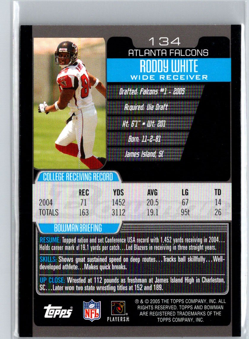 2005 Bowman #134 Roddy White N35