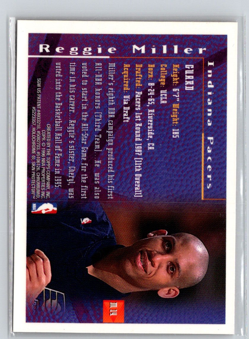 1995-96 Finest #M14 Reggie Miller Mystery N36