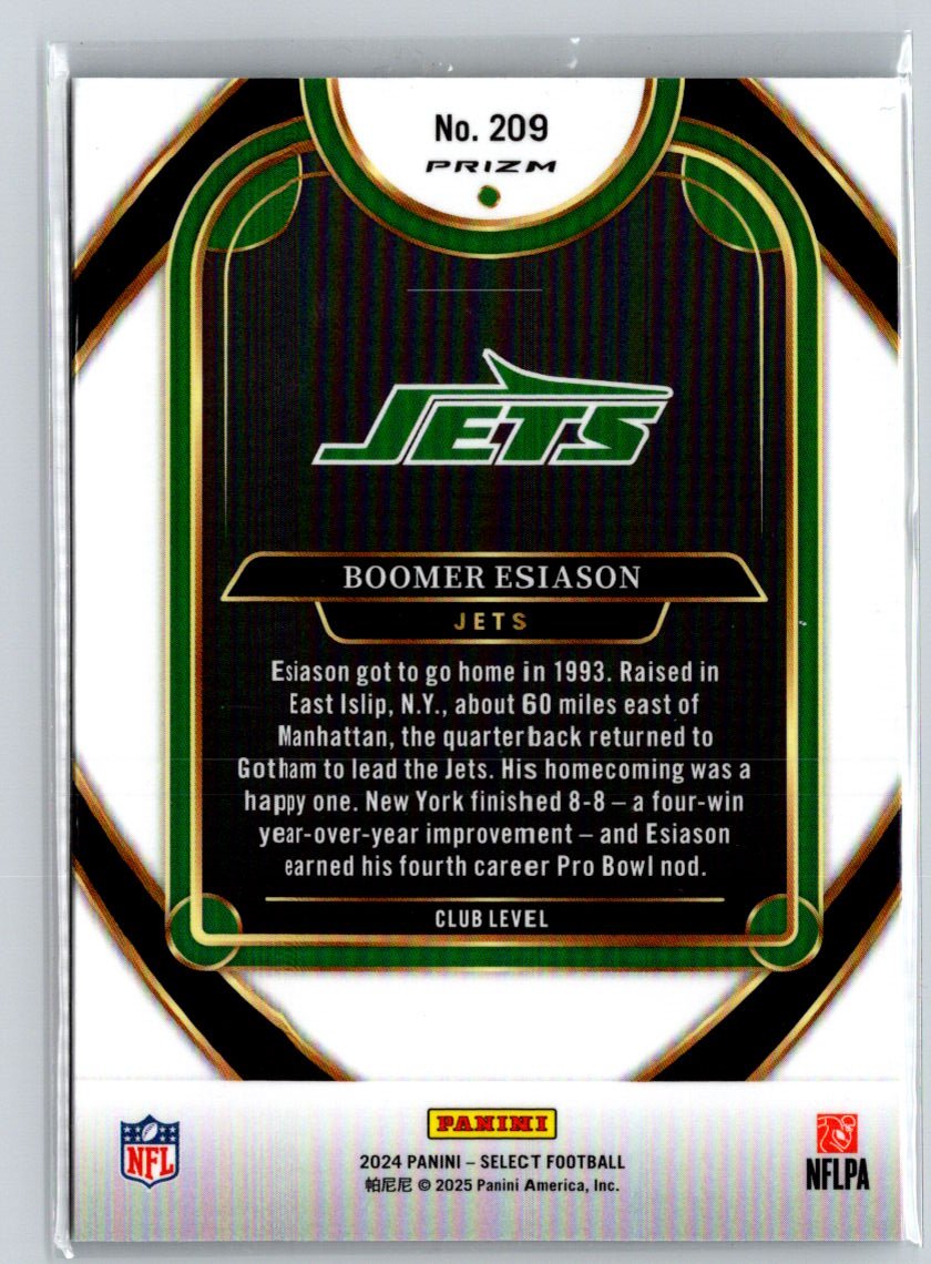 2024 Panini Select #209 Boomer Esiason Black & Red Prizm Shock N36