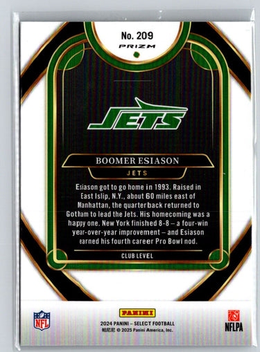 2024 Panini Select #209 Boomer Esiason Black & Red Prizm Shock N36