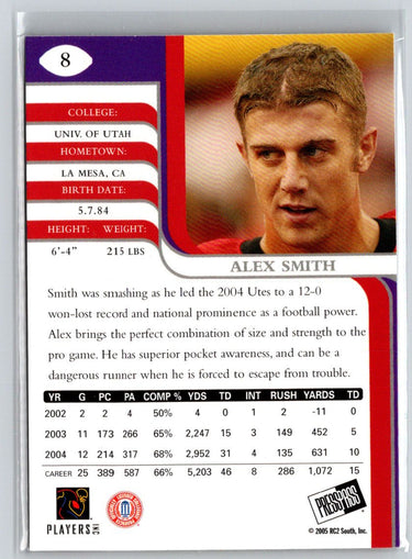 2005 Press Pass SE #8 Alex Smith N36