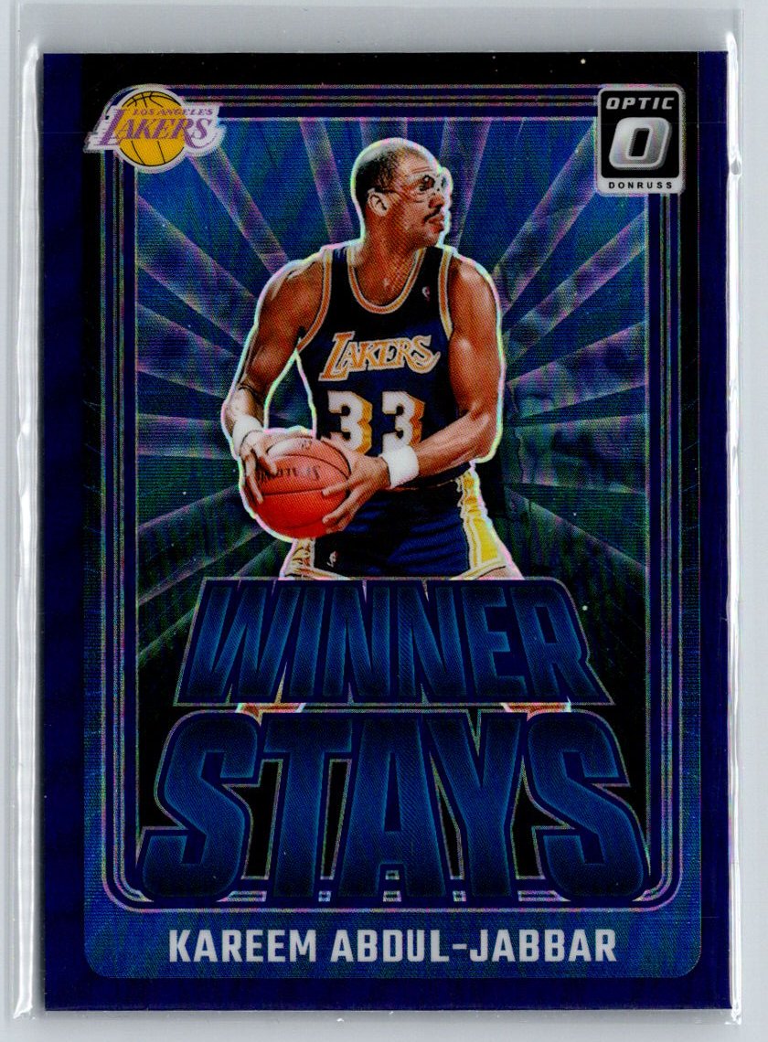2024-25 Donruss Optic #14 Kareem Abdul-Jabbar Winner Stays Purple N37