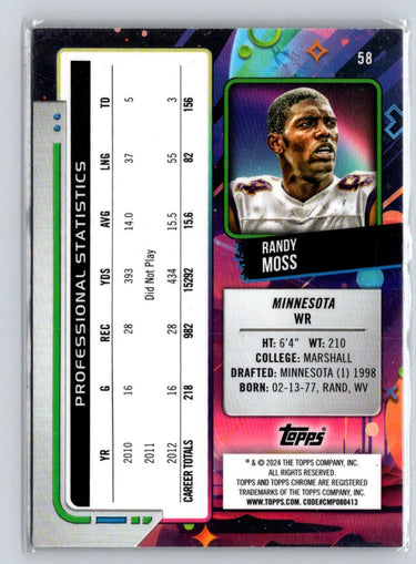 2024 Topps Chrome Cosmic #229 Randy Moss N37