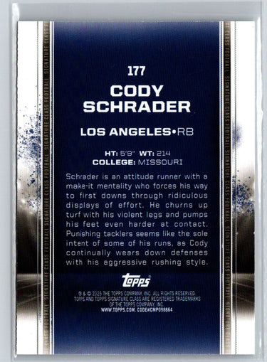 2024 Topps Signature Class - Teal #177 Cody Schrader #/225 N38