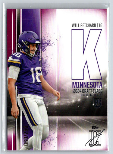 2024 Topps Signature Class - Magenta #151 Will Reichard #/250 N38