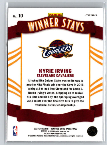 2023-24 Donruss Optic - Winner Stays Holo #10 Kyrie Irving Green N39