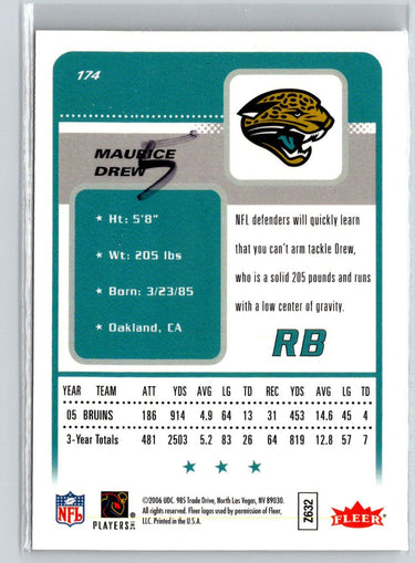 2006 Fleer #174 Maurice Drew N39