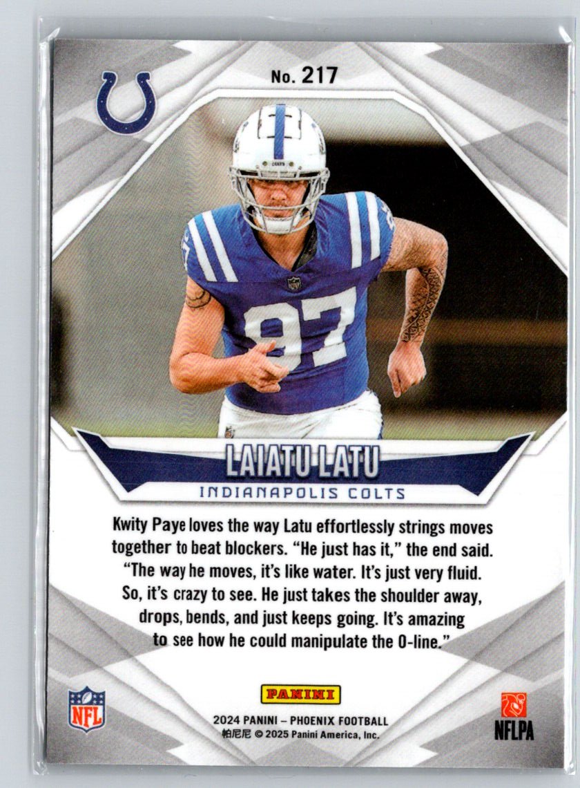 2024 Panini Phoenix #217 Laiatu Latu N40