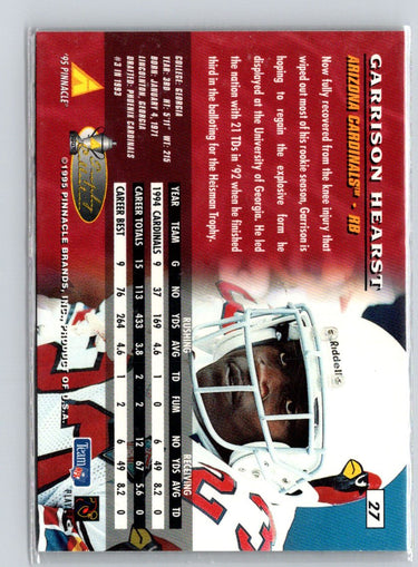 1995 Pinnacle #27 Garrison Hearst Trophy Collection N40