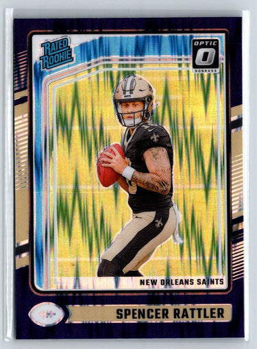 2024 Donruss Optic #289 Spencer Rattler Purple Shock N41