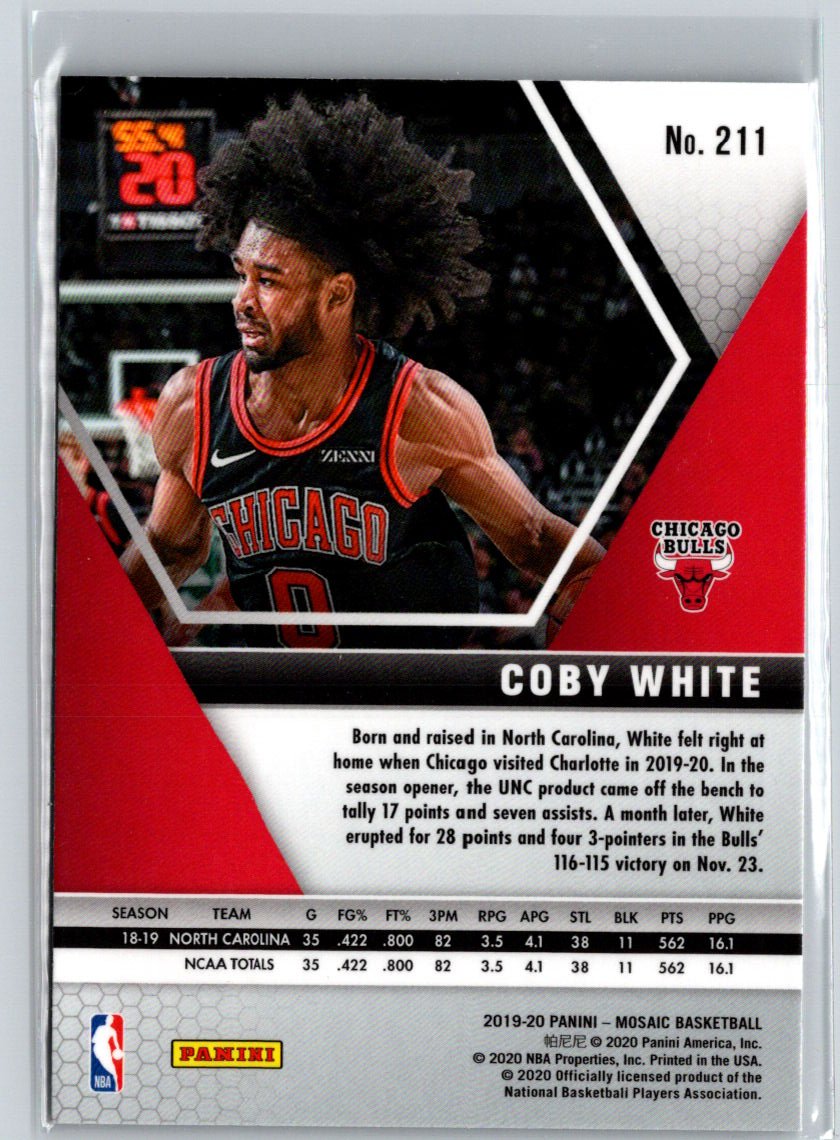2019-20 Panini Mosaic #211 Coby White N41