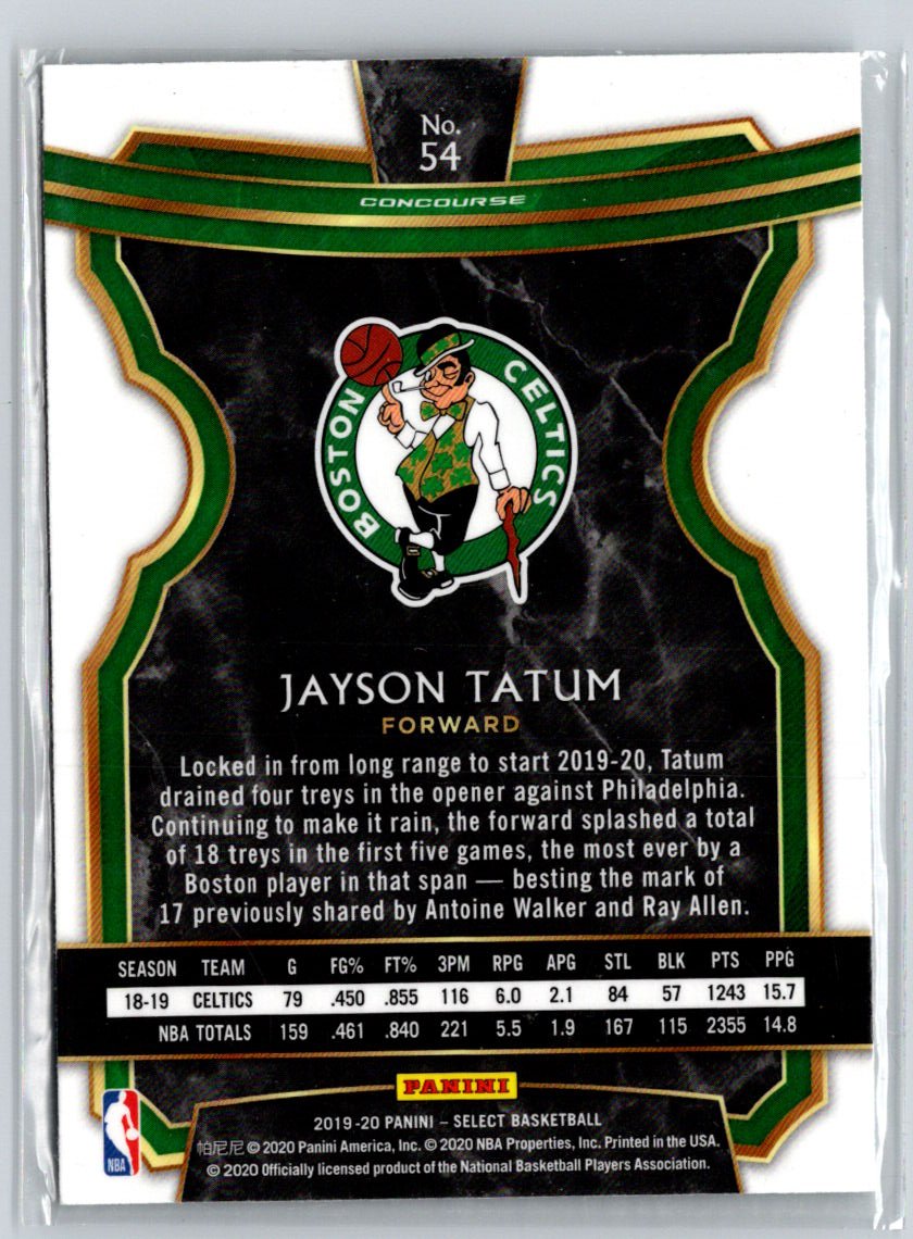 2019-20 Panini Select #54 Jayson Tatum N41